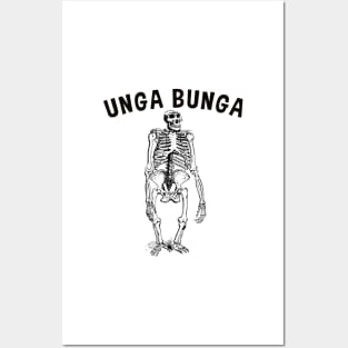 Unga bunga caveman neanderthal skeleton meme Posters and Art